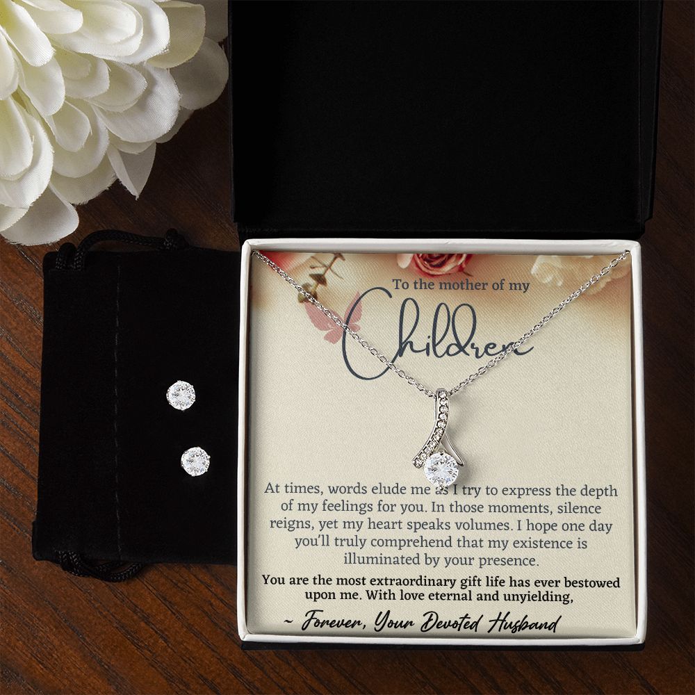 Eternal Sparkle Infinity Necklace with Earrings