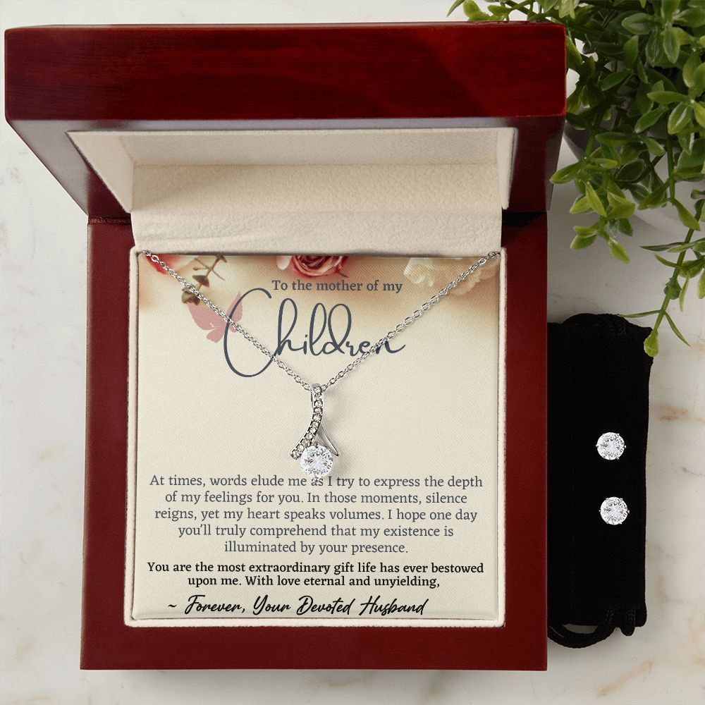 Eternal Sparkle Infinity Necklace with Earrings